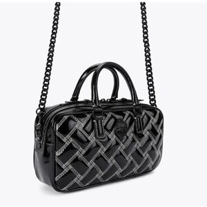 Kurt Geiger Black and Silver Crossbody Bag